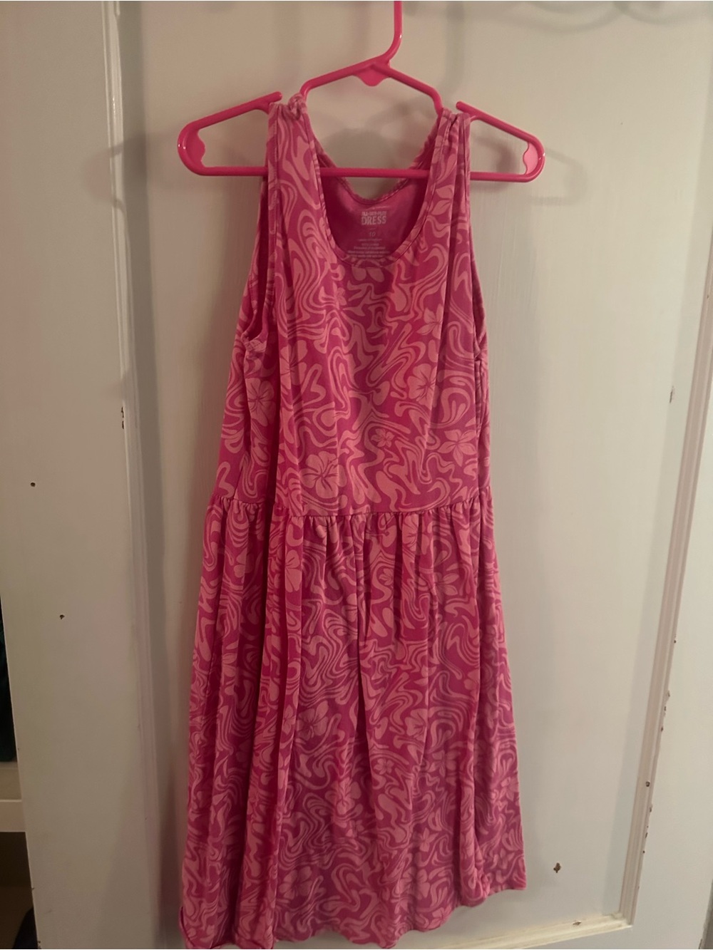 Old Navy Pink Swirl Tank Dress